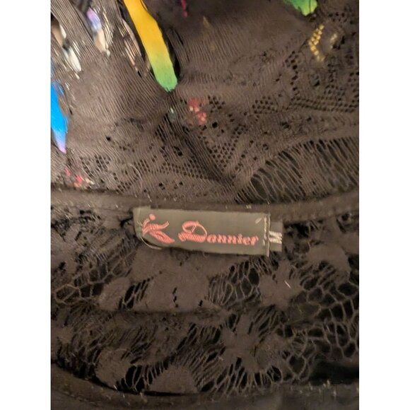 Festival Rainbow Medium Belize Crop Fringe Top - Picture 3 of 4